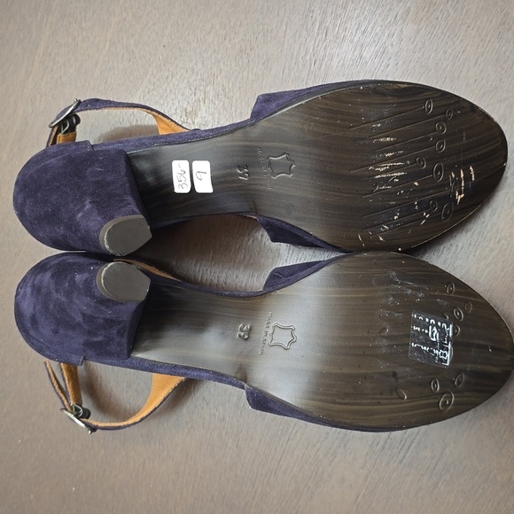 COCLICO Anthropologie Eur 39 / 9 Elegant Plum Purple Suede Women's Heels - Picture 7 of 9